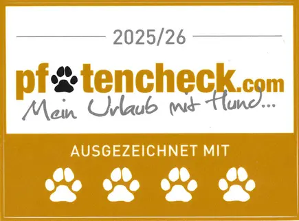 Auszeichnung für den Urlaub mit Hund beim Vitalhotel.