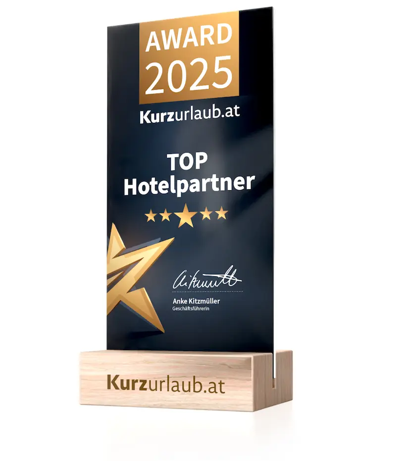 TOP Hotelpartner Award 2025 für das Vitalhotel. TOP Hotelpartner Award 2025 für das Vitalhotel.